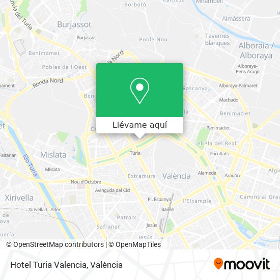 Mapa Hotel Turia Valencia