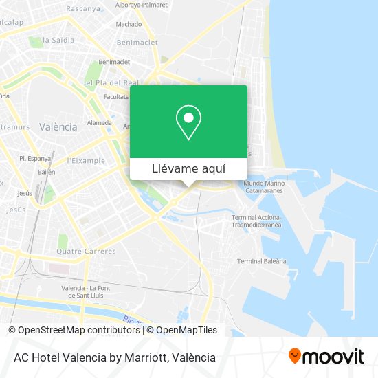 Mapa AC Hotel Valencia by Marriott