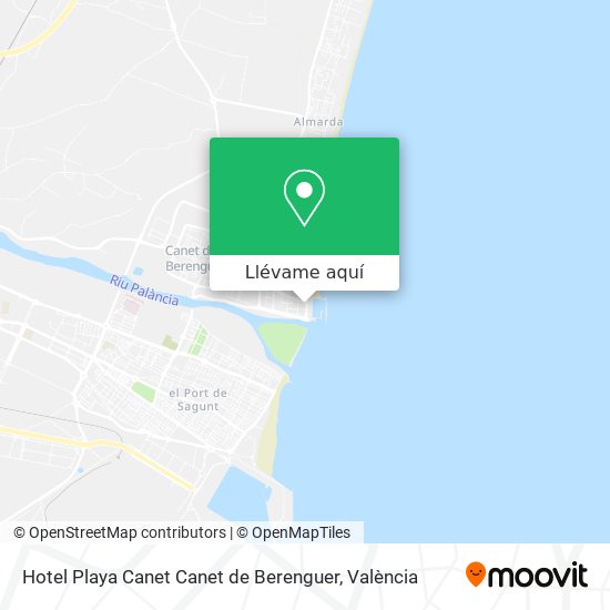 Mapa Hotel Playa Canet Canet de Berenguer