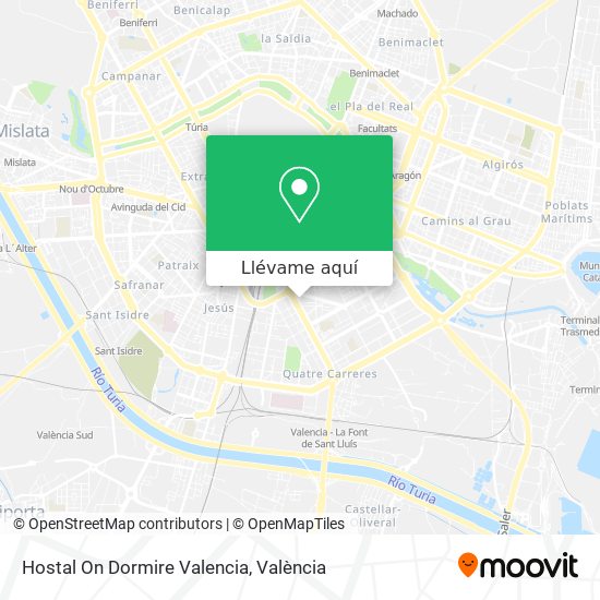 Mapa Hostal On Dormire Valencia