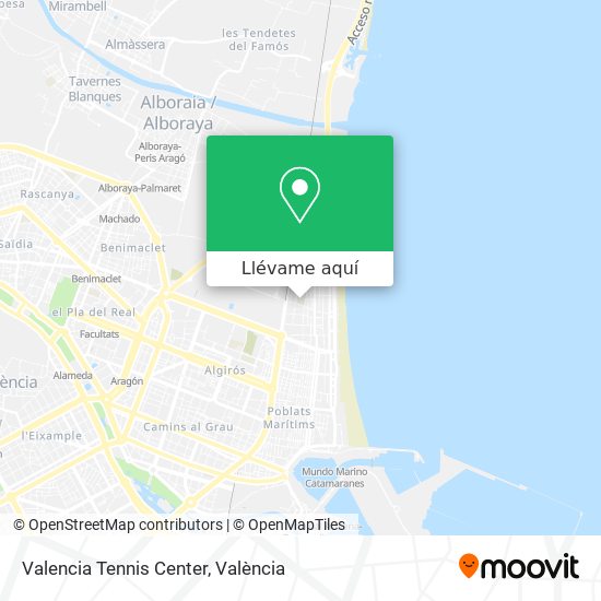 Mapa Valencia Tennis Center