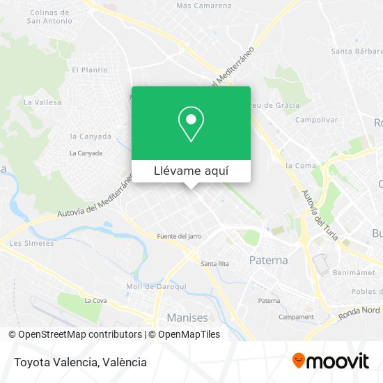 Mapa Toyota Valencia