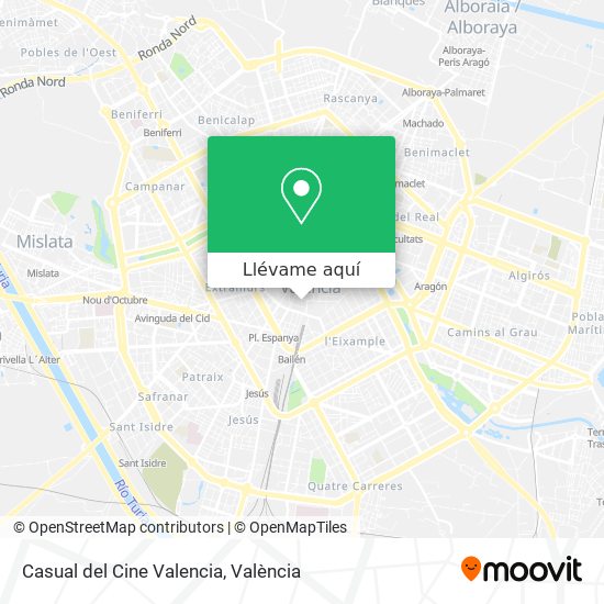 Mapa Casual del Cine Valencia