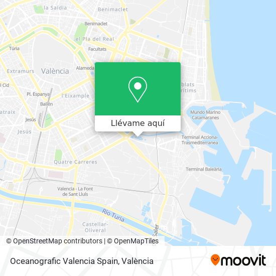 Mapa Oceanografic Valencia Spain