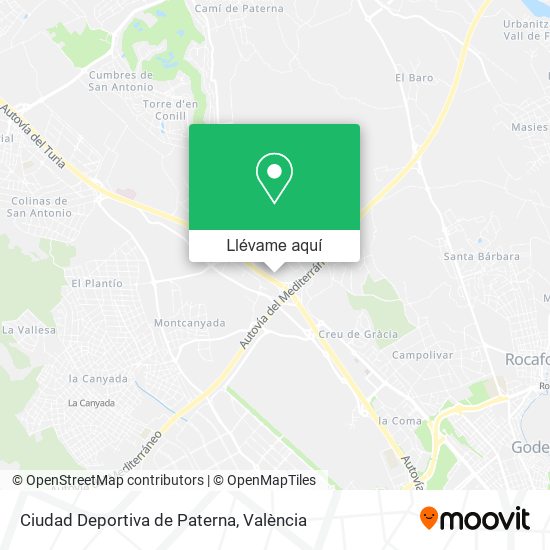 Mapa Ciudad Deportiva de Paterna