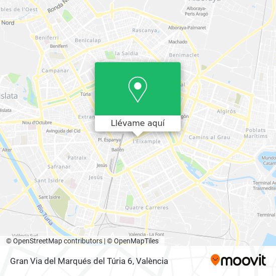 Mapa Gran Via del Marqués del Túria 6