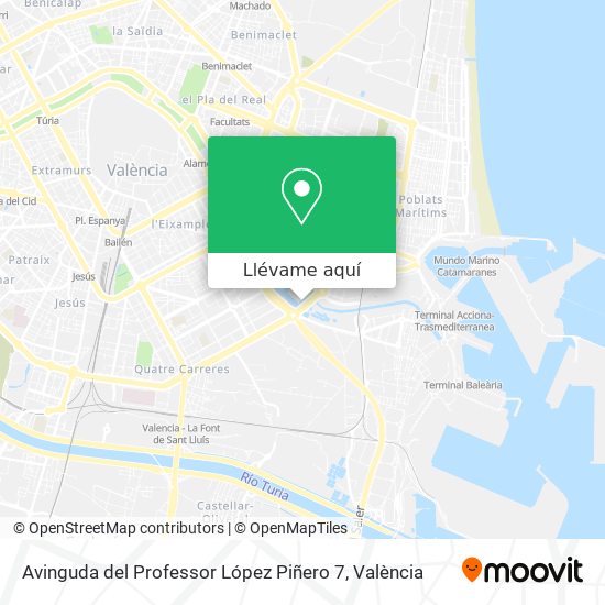 Mapa Avinguda del Professor López Piñero 7