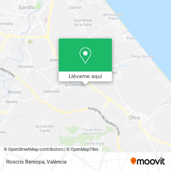 Mapa Roscris Beniopa
