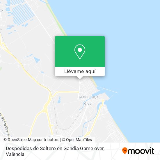 Mapa Despedidas de Soltero en Gandia Game over