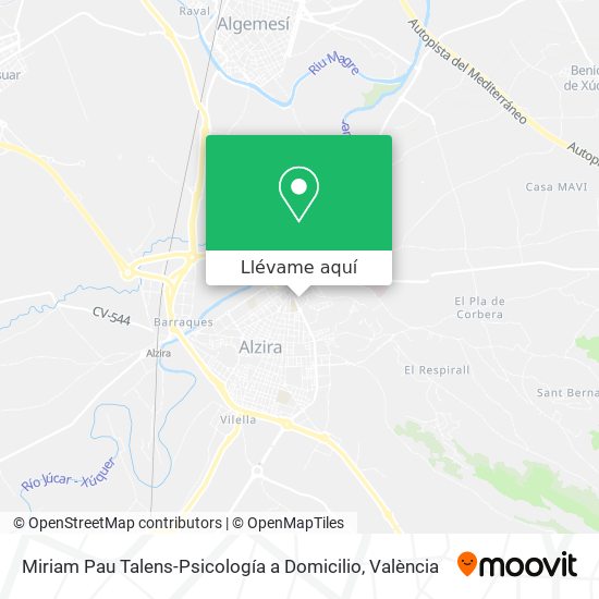 Mapa Miriam Pau Talens-Psicología a Domicilio