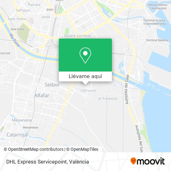 Mapa DHL Express Servicepoint