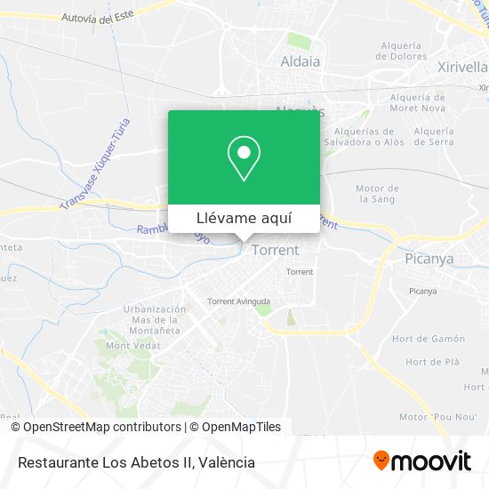 Mapa Restaurante Los Abetos II