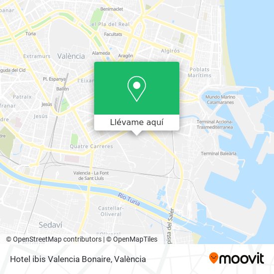 Mapa Hotel ibis Valencia Bonaire