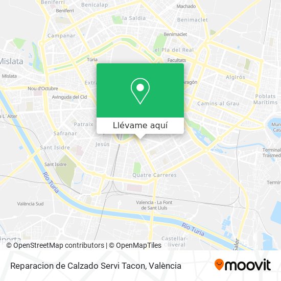 Mapa Reparacion de Calzado Servi Tacon