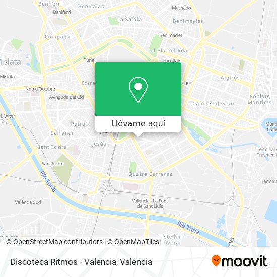 Mapa Discoteca Ritmos - Valencia