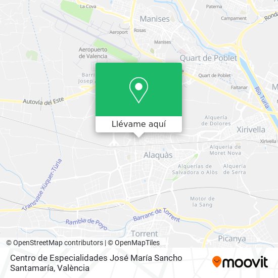 Mapa Centro de Especialidades José María Sancho Santamaría
