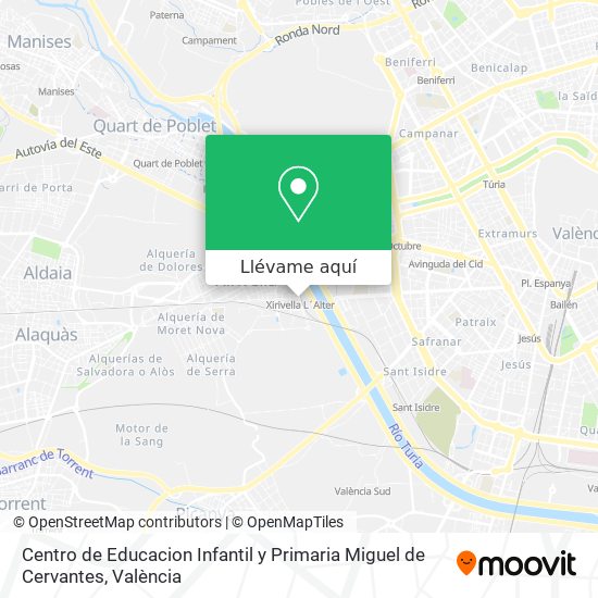 Mapa Centro de Educacion Infantil y Primaria Miguel de Cervantes