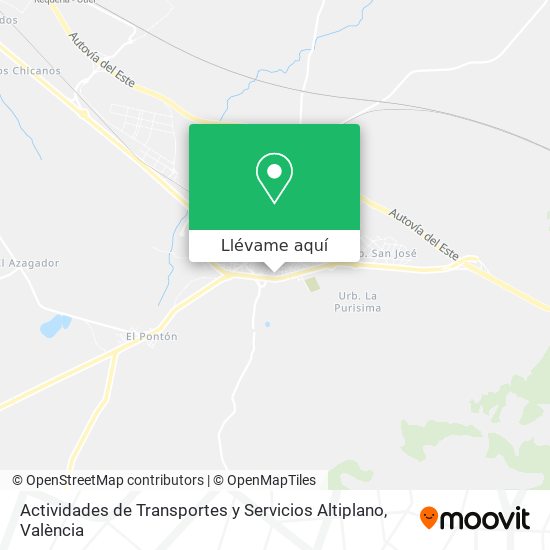 Mapa Actividades de Transportes y Servicios Altiplano