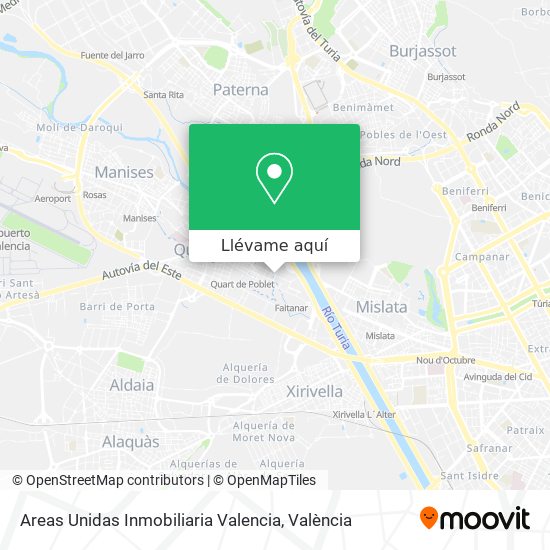 Mapa Areas Unidas Inmobiliaria Valencia