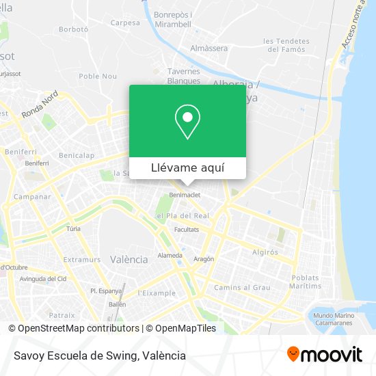 Mapa Savoy Escuela de Swing