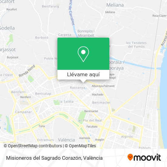 Mapa Misioneros del Sagrado Corazón