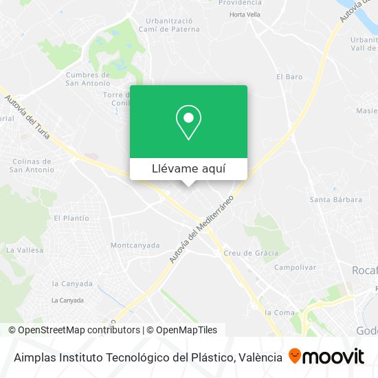 Mapa Aimplas Instituto Tecnológico del Plástico