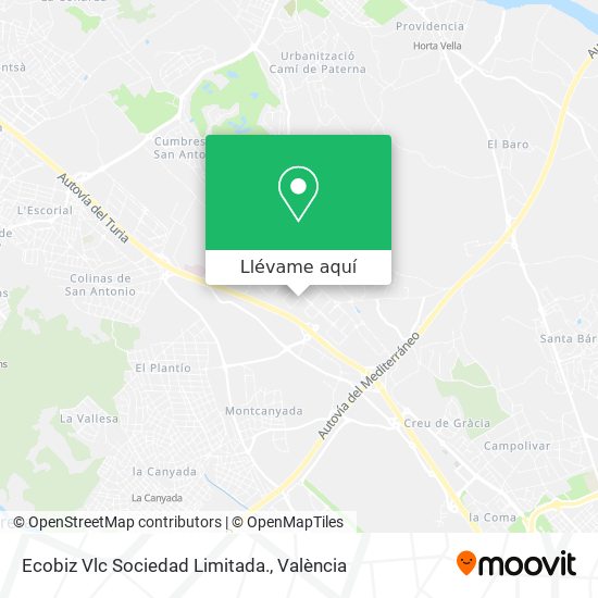 Mapa Ecobiz Vlc Sociedad Limitada.