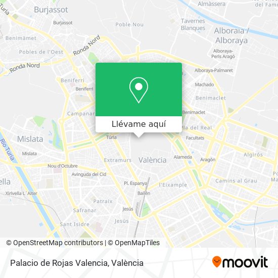 Mapa Palacio de Rojas Valencia