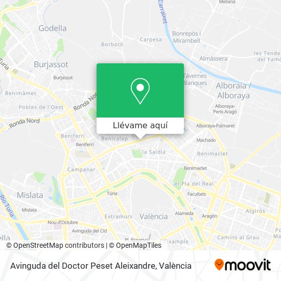 Mapa Avinguda del Doctor Peset Aleixandre