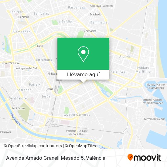 Mapa Avenida Amado Granell Mesado 5