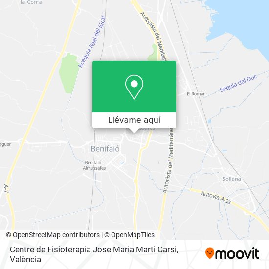 Mapa Centre de Fisioterapia Jose Maria Marti Carsi