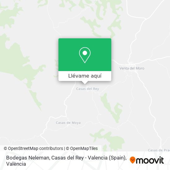 Mapa Bodegas Neleman, Casas del Rey - Valencia (Spain)