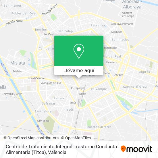 Mapa Centro de Tratamiento Integral Trastorno Conducta Alimentaria (Titca)