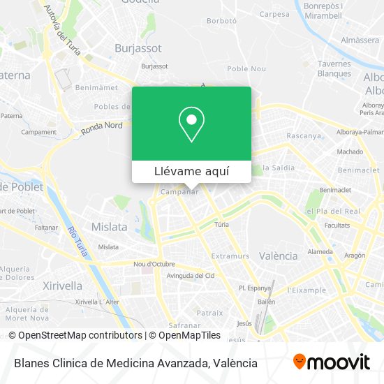 Mapa Blanes Clinica de Medicina Avanzada