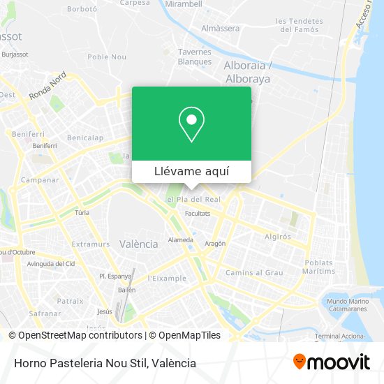 Mapa Horno Pasteleria Nou Stil