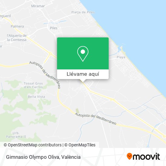 Mapa Gimnasio Olympo Oliva