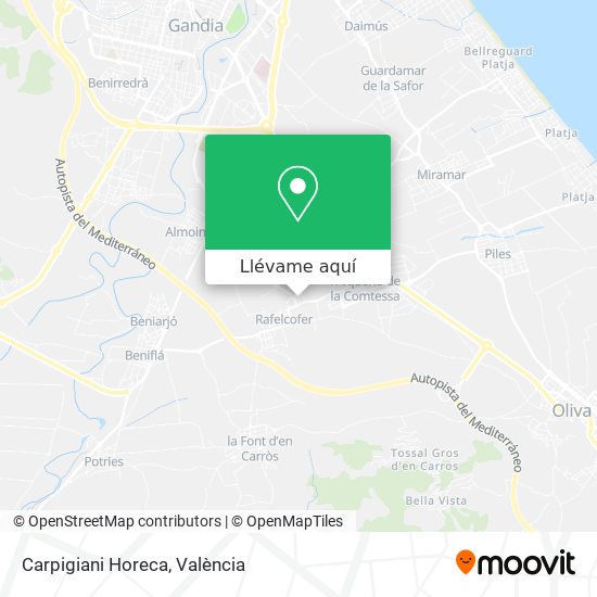 Mapa Carpigiani Horeca