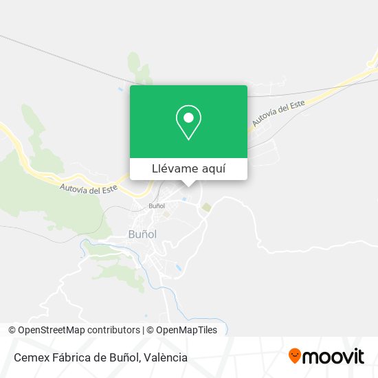 Mapa Cemex Fábrica de Buñol