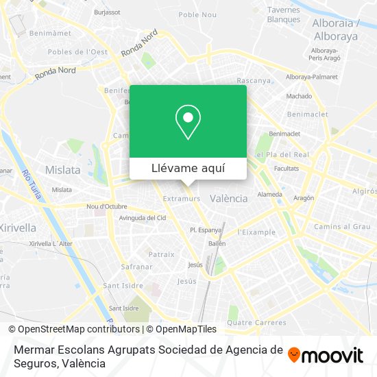 Mapa Mermar Escolans Agrupats Sociedad de Agencia de Seguros