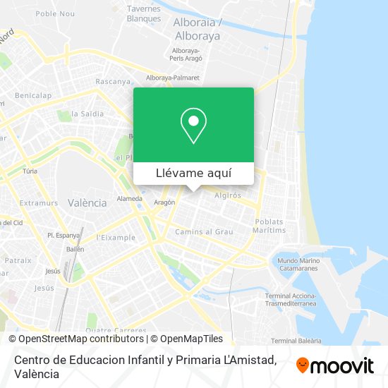 Mapa Centro de Educacion Infantil y Primaria L'Amistad