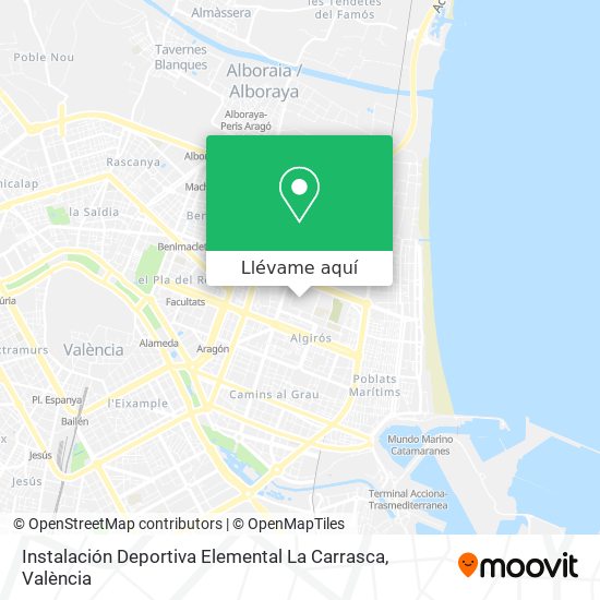 Mapa Instalación Deportiva Elemental La Carrasca