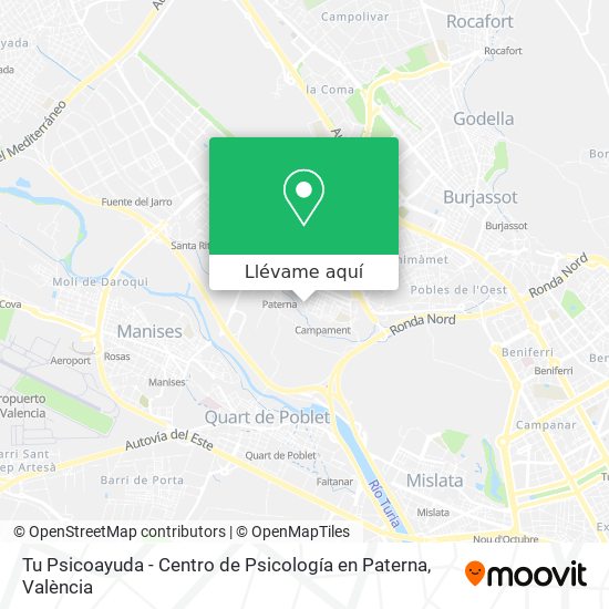 Mapa Tu Psicoayuda - Centro de Psicología en Paterna