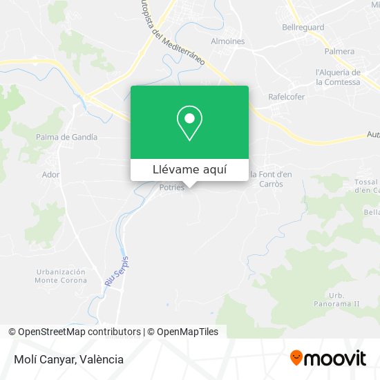 Mapa Molí Canyar