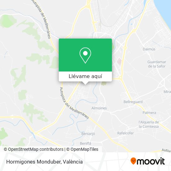 Mapa Hormigones Monduber