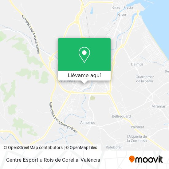 Mapa Centre Esportiu Roís de Corella