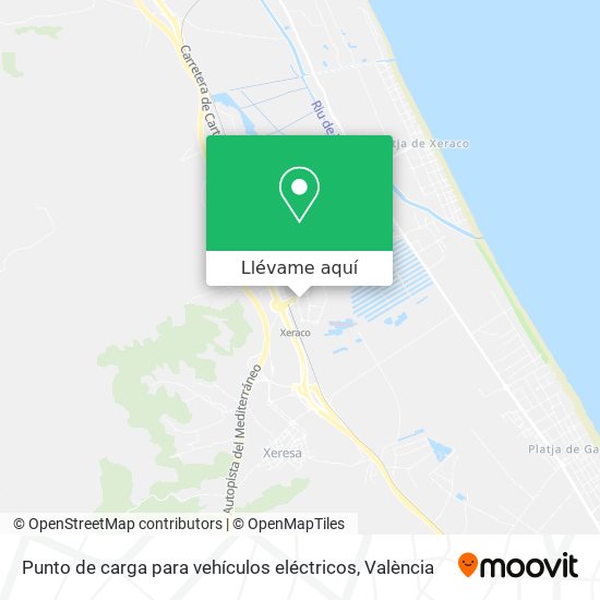 Mapa Punto de carga para vehículos eléctricos