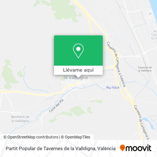Mapa Partit Popular de Tavernes de la Valldigna
