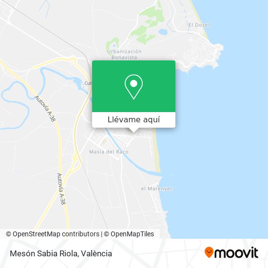 Mapa Mesón Sabia Riola
