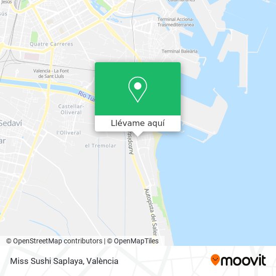 Mapa Miss Sushi Saplaya