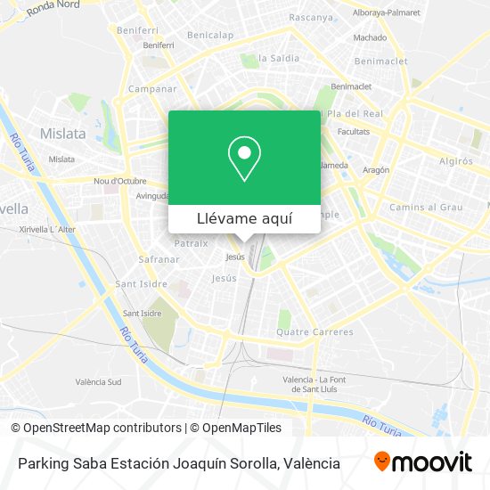 Mapa Parking Saba Estación Joaquín Sorolla